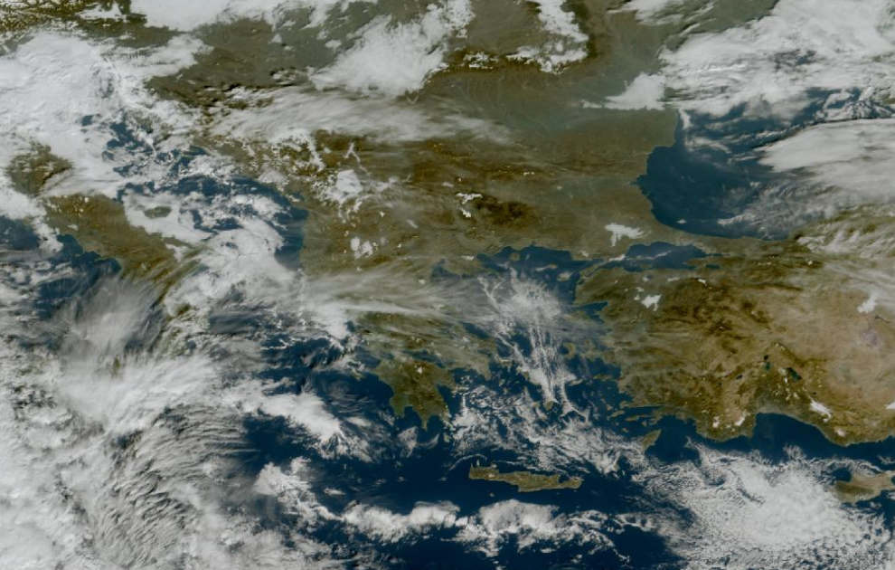 Τελευταία δορυφορική εικόνα νεφοκάλυψης