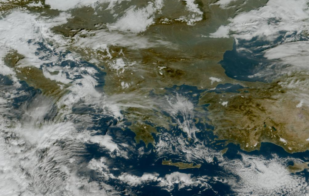 Τελευταία δορυφορική εικόνα νεφοκάλυψης