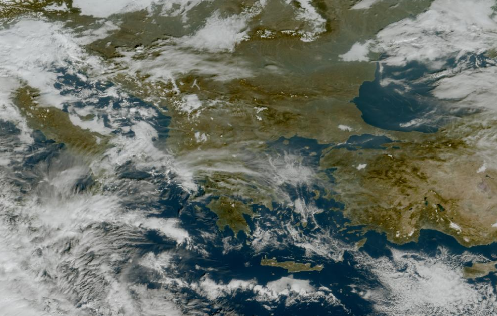 Τελευταία δορυφορική εικόνα νεφοκάλυψης