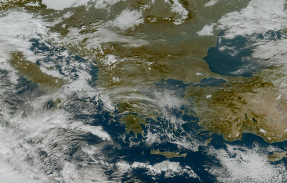 Τελευταία δορυφορική εικόνα νεφοκάλυψης