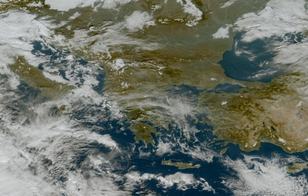 Τελευταία δορυφορική εικόνα νεφοκάλυψης