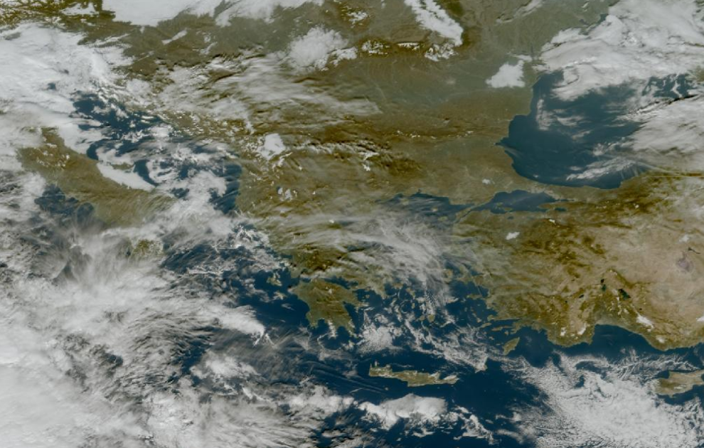 Τελευταία δορυφορική εικόνα νεφοκάλυψης