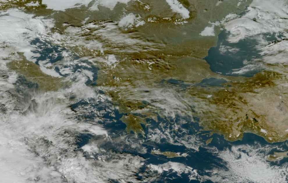 Τελευταία δορυφορική εικόνα νεφοκάλυψης