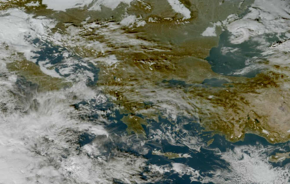 Τελευταία δορυφορική εικόνα νεφοκάλυψης