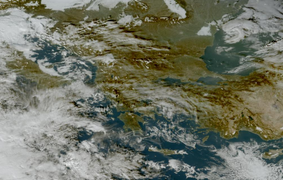 Τελευταία δορυφορική εικόνα νεφοκάλυψης