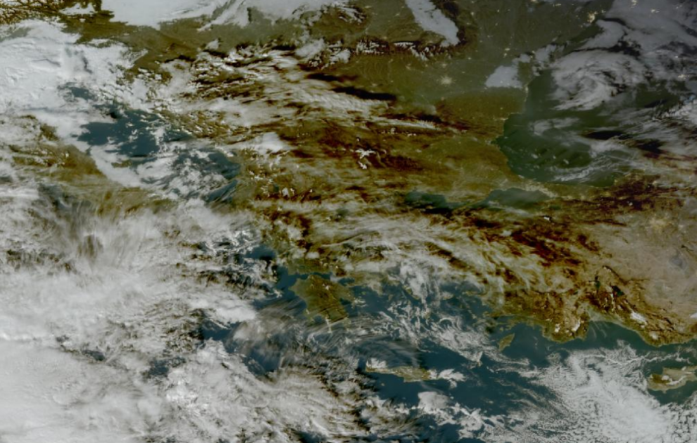 Τελευταία δορυφορική εικόνα νεφοκάλυψης