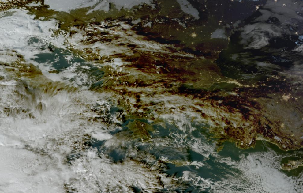 Τελευταία δορυφορική εικόνα νεφοκάλυψης