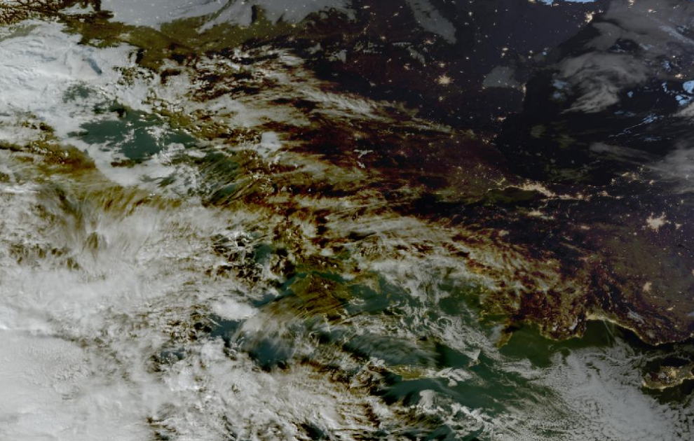 Τελευταία δορυφορική εικόνα νεφοκάλυψης