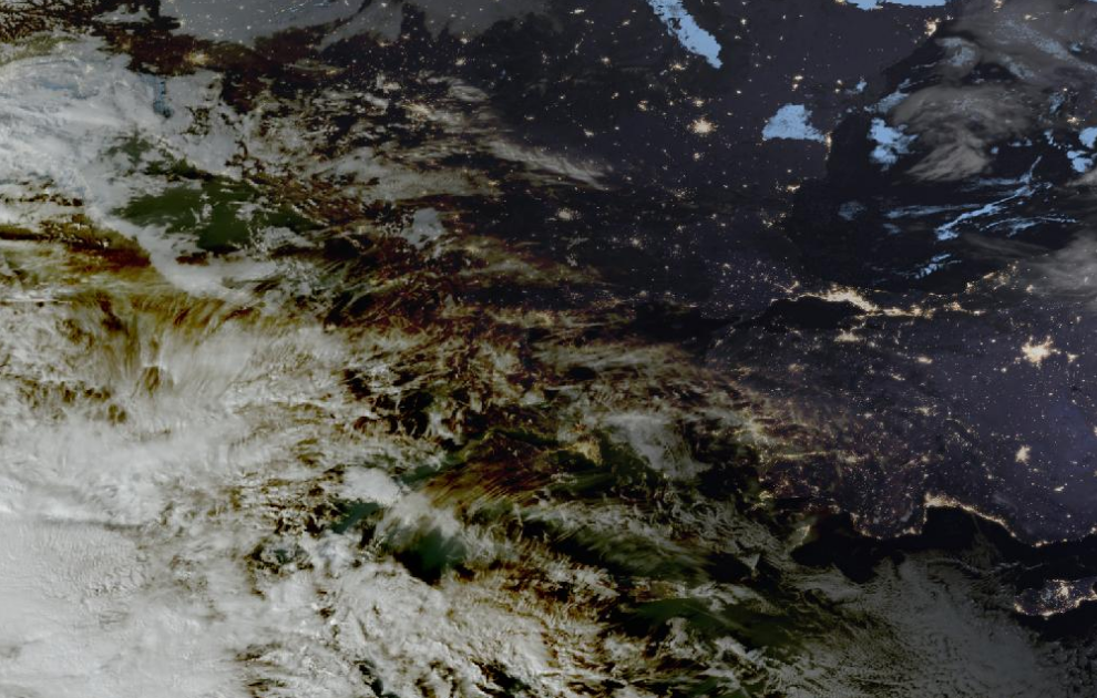 Τελευταία δορυφορική εικόνα νεφοκάλυψης