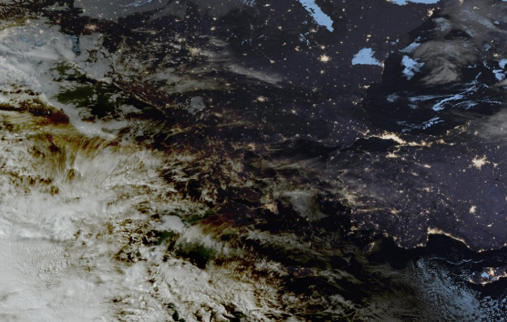 Τελευταία δορυφορική εικόνα νεφοκάλυψης