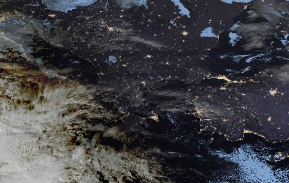 Τελευταία δορυφορική εικόνα νεφοκάλυψης