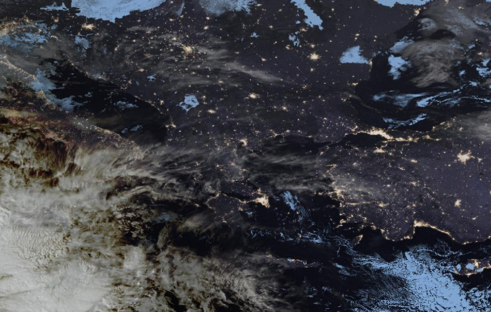 Τελευταία δορυφορική εικόνα νεφοκάλυψης