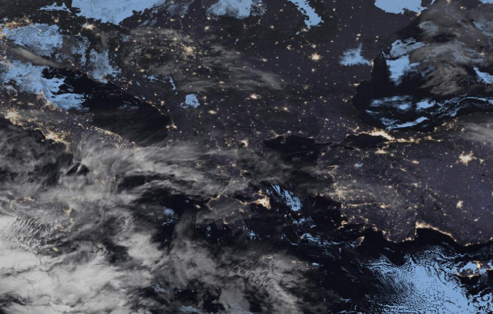 Τελευταία δορυφορική εικόνα νεφοκάλυψης