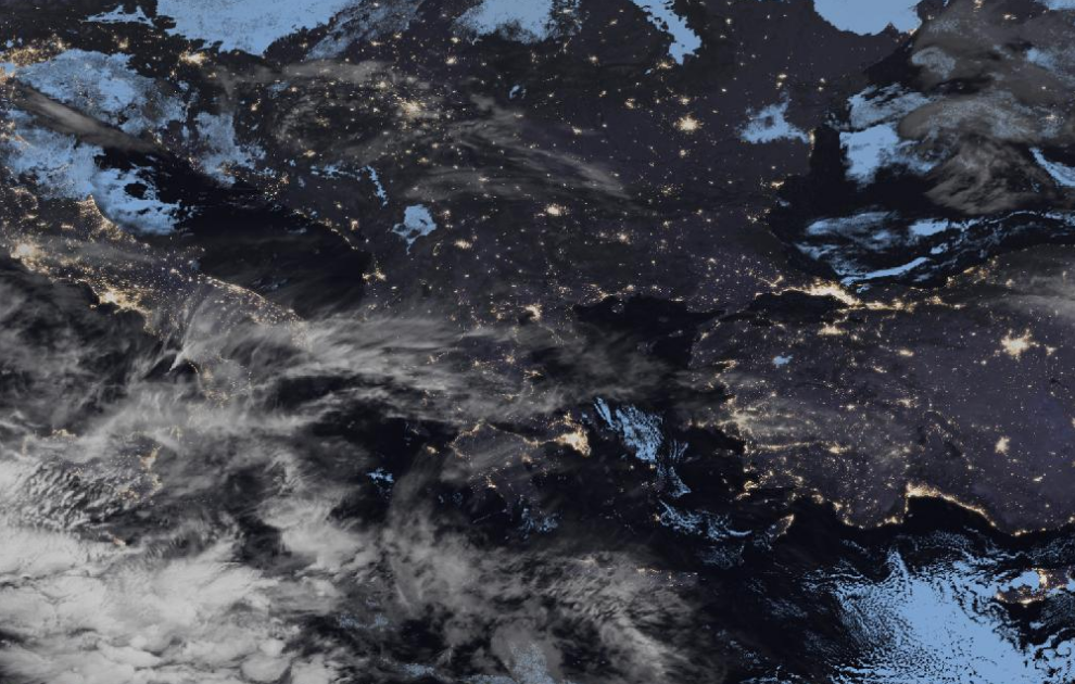 Τελευταία δορυφορική εικόνα νεφοκάλυψης