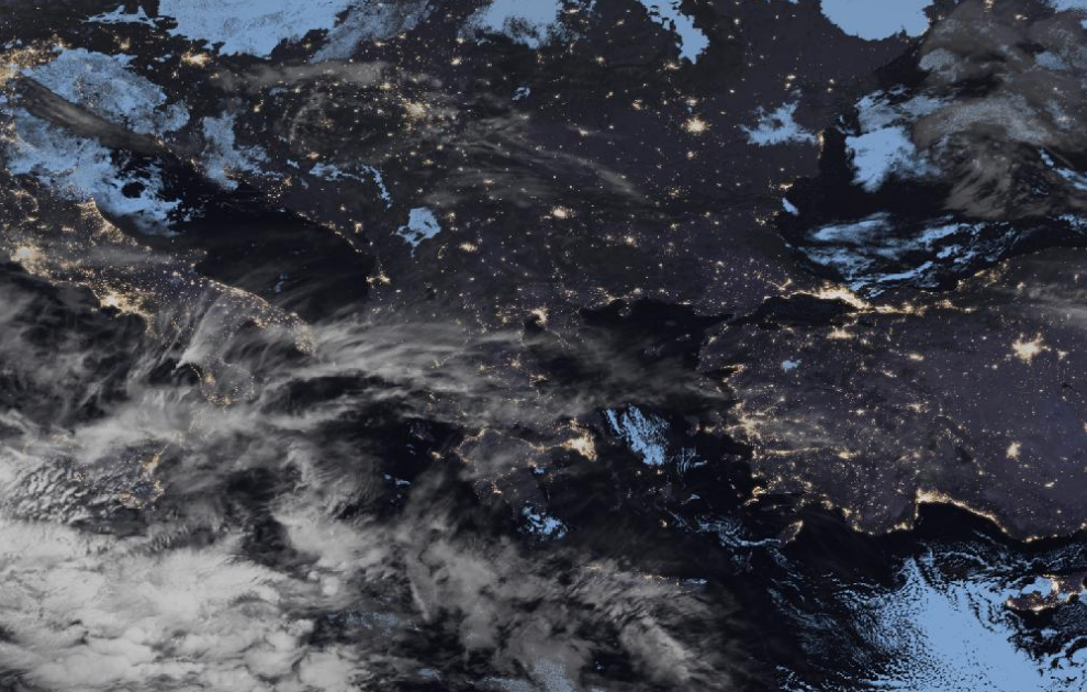 Τελευταία δορυφορική εικόνα νεφοκάλυψης