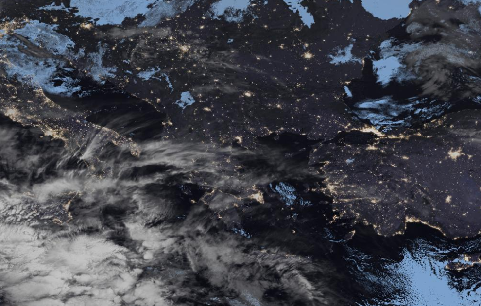 Τελευταία δορυφορική εικόνα νεφοκάλυψης