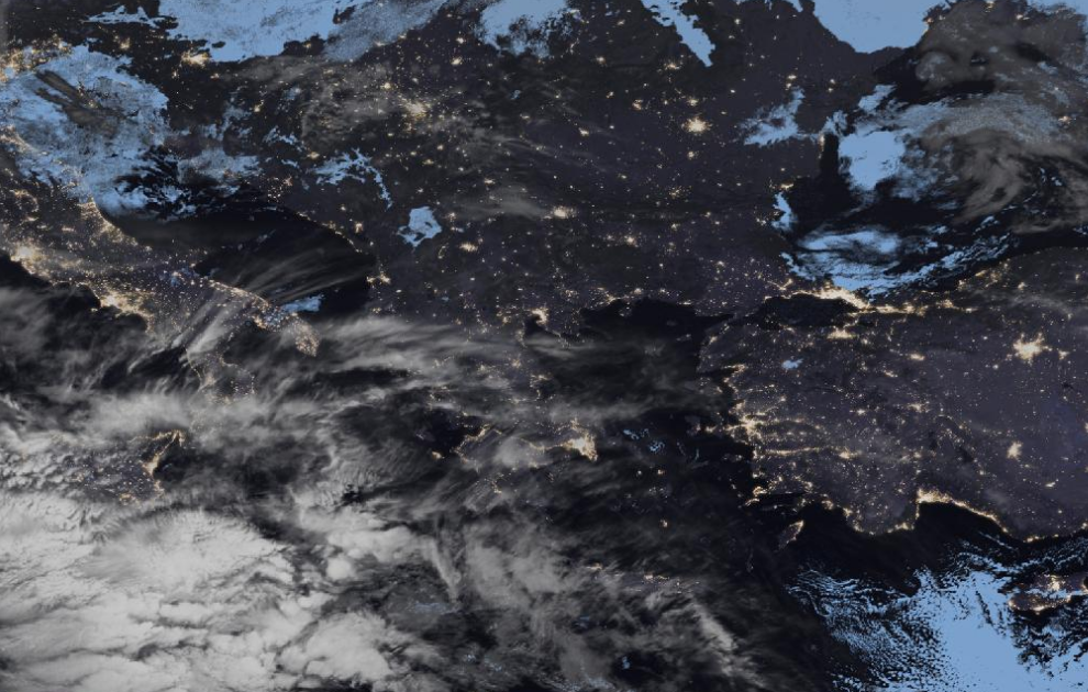 Τελευταία δορυφορική εικόνα νεφοκάλυψης