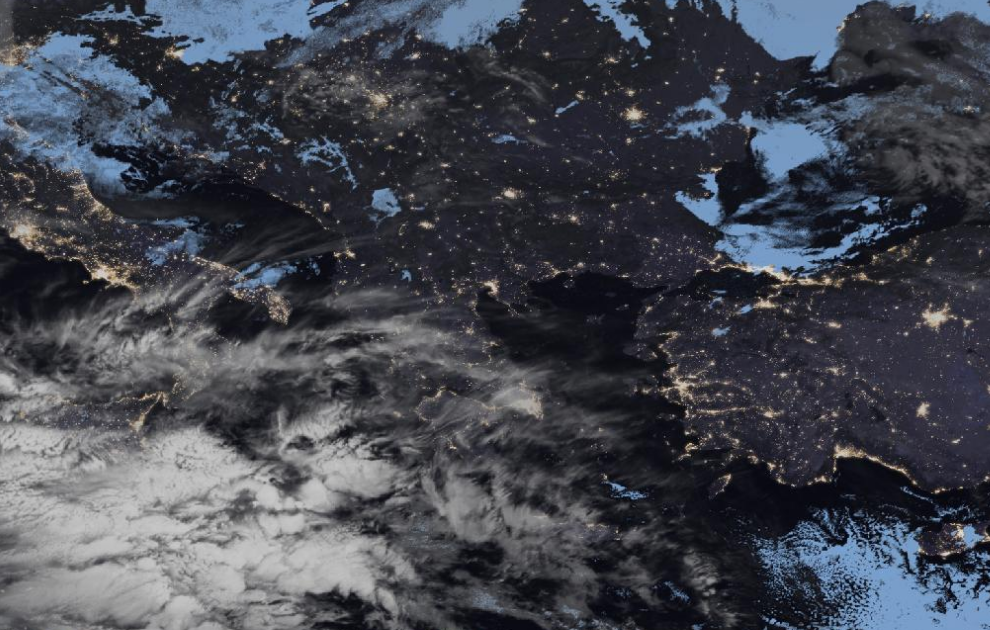 Τελευταία δορυφορική εικόνα νεφοκάλυψης