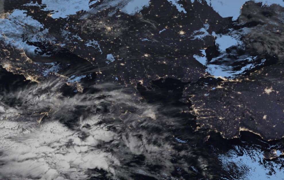 Τελευταία δορυφορική εικόνα νεφοκάλυψης