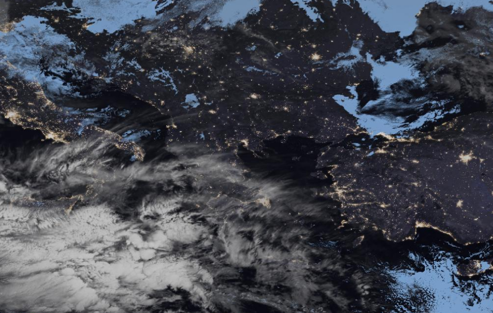 Τελευταία δορυφορική εικόνα νεφοκάλυψης