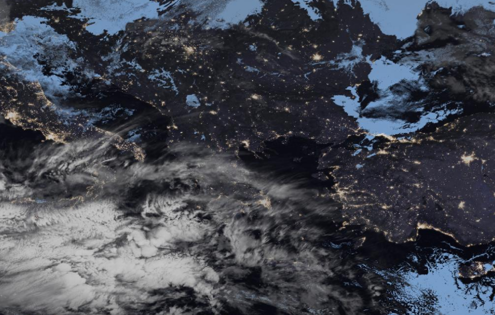 Τελευταία δορυφορική εικόνα νεφοκάλυψης