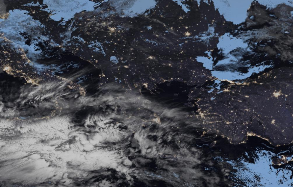 Τελευταία δορυφορική εικόνα νεφοκάλυψης