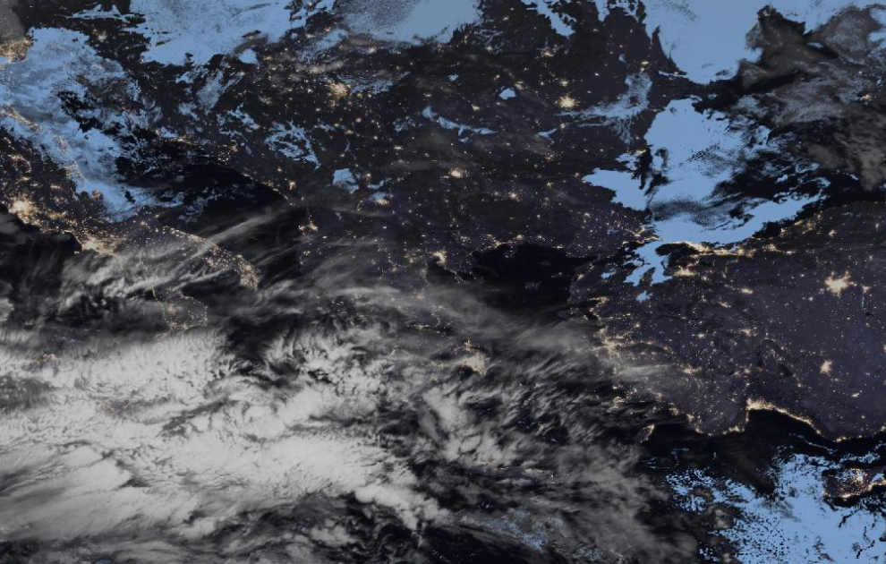 Τελευταία δορυφορική εικόνα νεφοκάλυψης