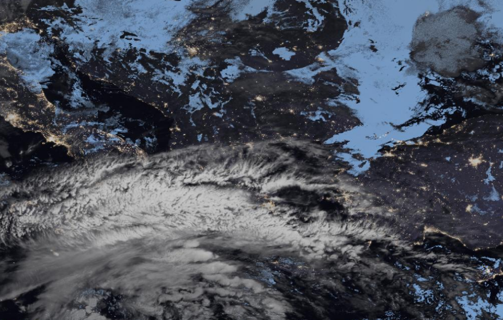 Τελευταία δορυφορική εικόνα νεφοκάλυψης