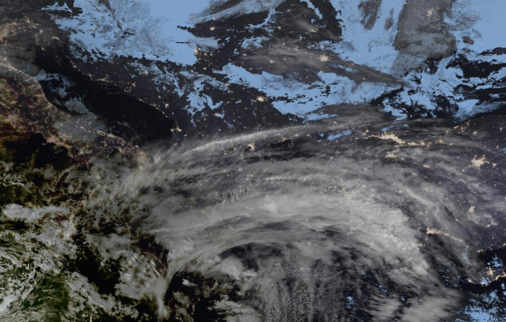 Τελευταία δορυφορική εικόνα νεφοκάλυψης