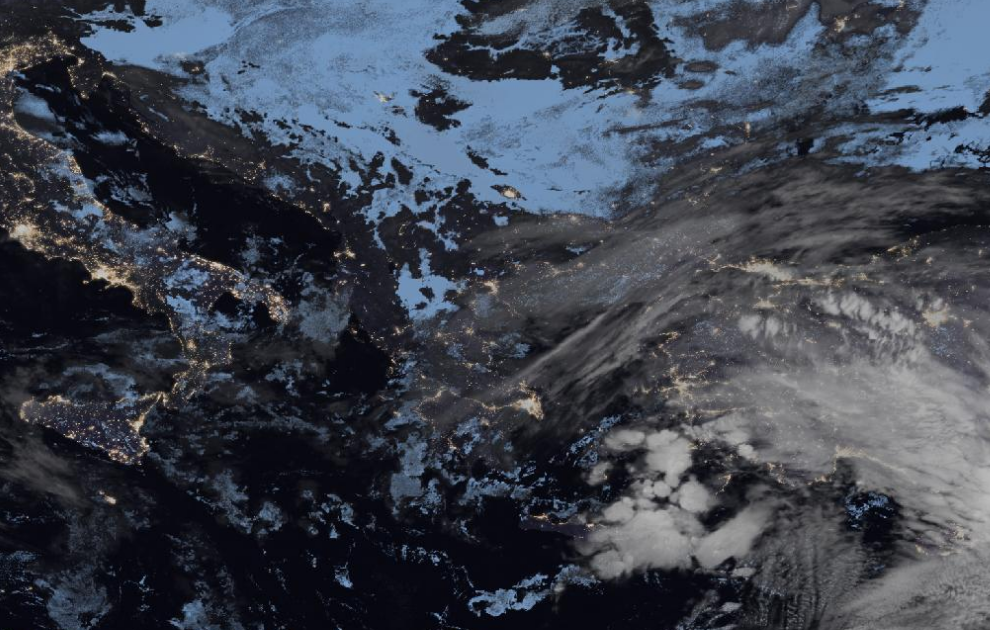 Τελευταία δορυφορική εικόνα νεφοκάλυψης