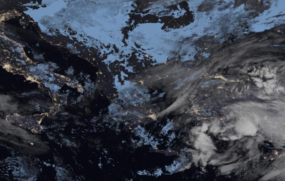 Τελευταία δορυφορική εικόνα νεφοκάλυψης