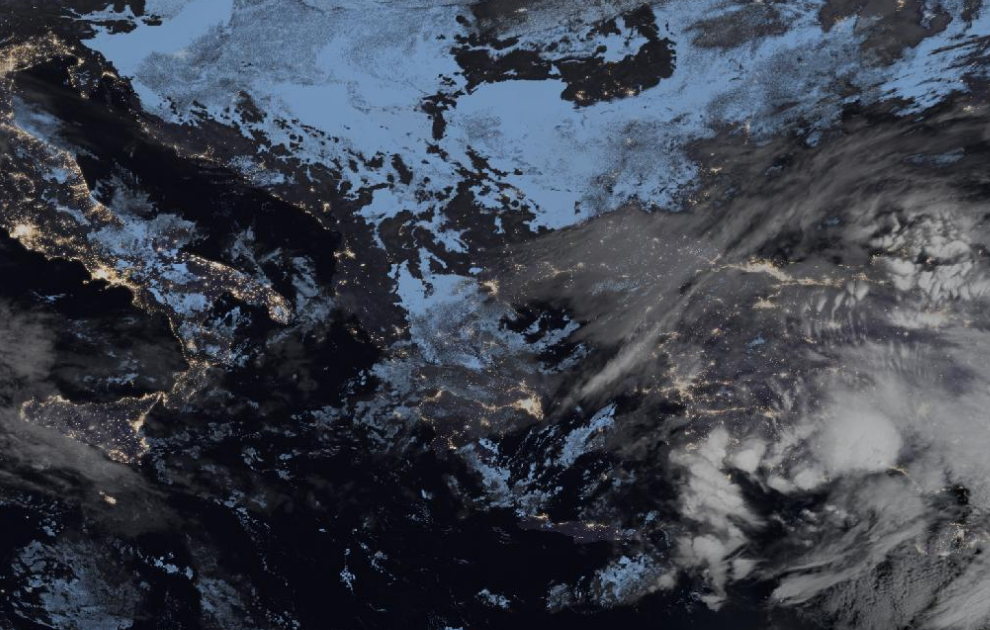 Τελευταία δορυφορική εικόνα νεφοκάλυψης