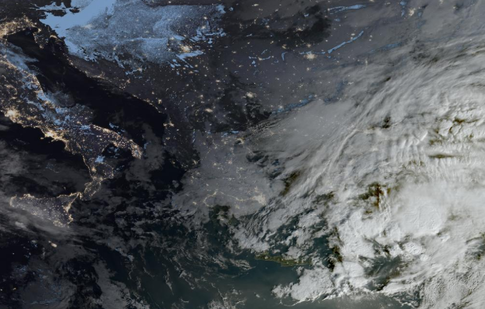 Τελευταία δορυφορική εικόνα νεφοκάλυψης