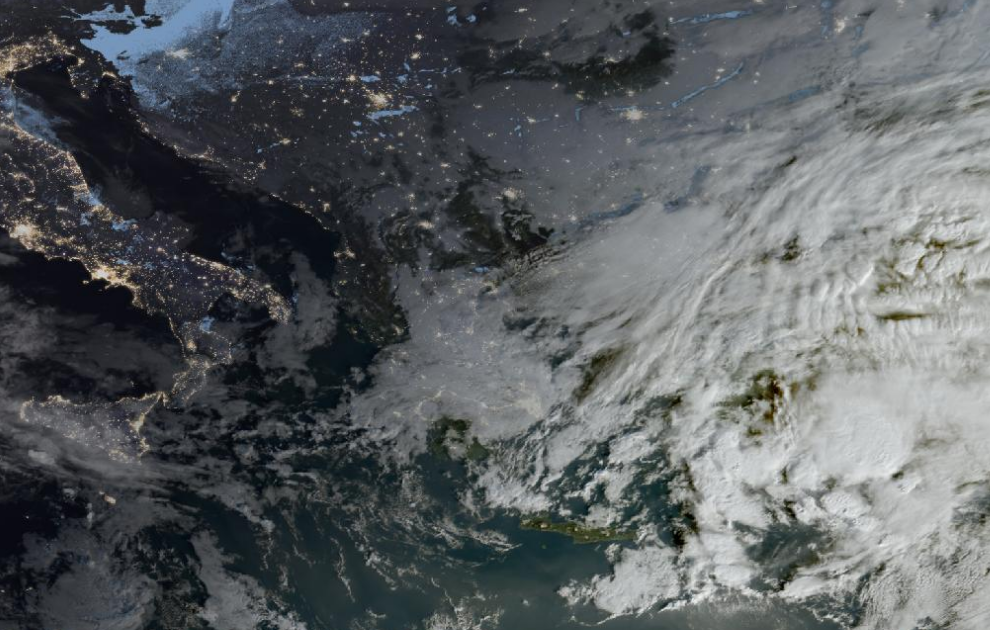 Τελευταία δορυφορική εικόνα νεφοκάλυψης