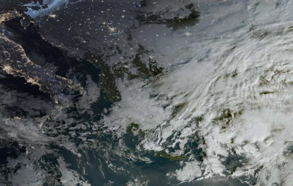 Τελευταία δορυφορική εικόνα νεφοκάλυψης