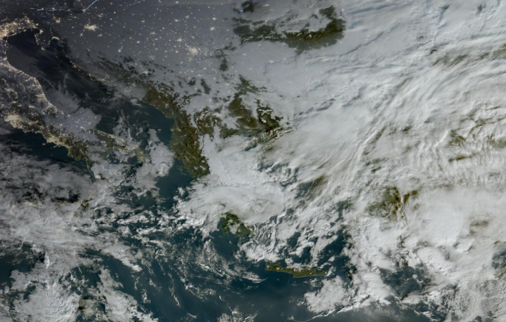 Τελευταία δορυφορική εικόνα νεφοκάλυψης