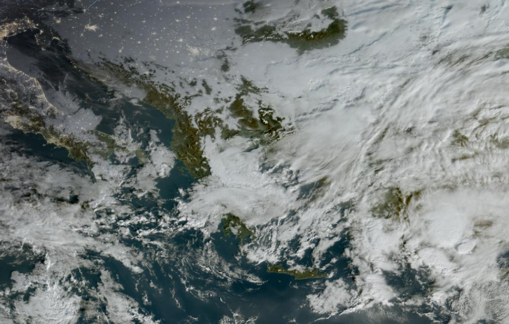 Τελευταία δορυφορική εικόνα νεφοκάλυψης