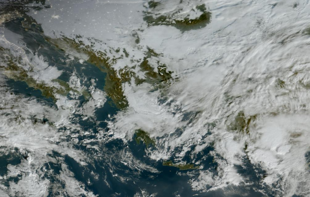 Τελευταία δορυφορική εικόνα νεφοκάλυψης