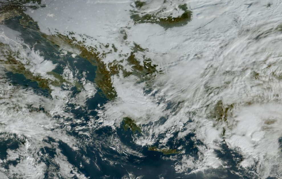 Τελευταία δορυφορική εικόνα νεφοκάλυψης