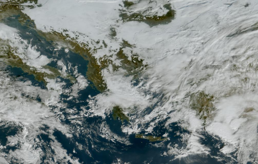 Τελευταία δορυφορική εικόνα νεφοκάλυψης