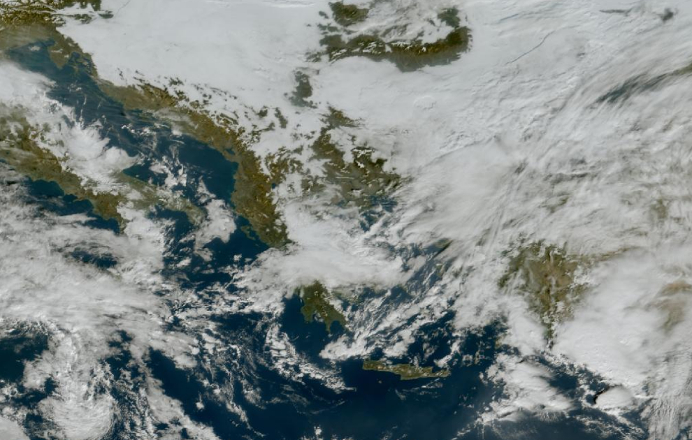 Τελευταία δορυφορική εικόνα νεφοκάλυψης