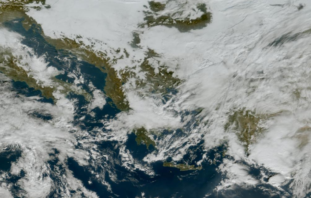 Τελευταία δορυφορική εικόνα νεφοκάλυψης