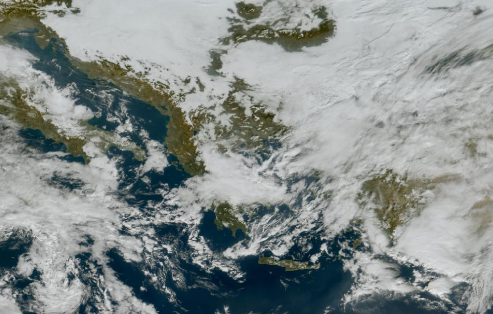 Τελευταία δορυφορική εικόνα νεφοκάλυψης