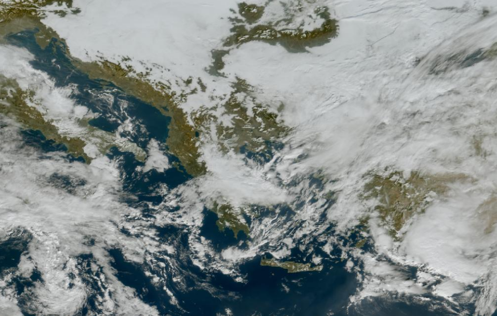 Τελευταία δορυφορική εικόνα νεφοκάλυψης