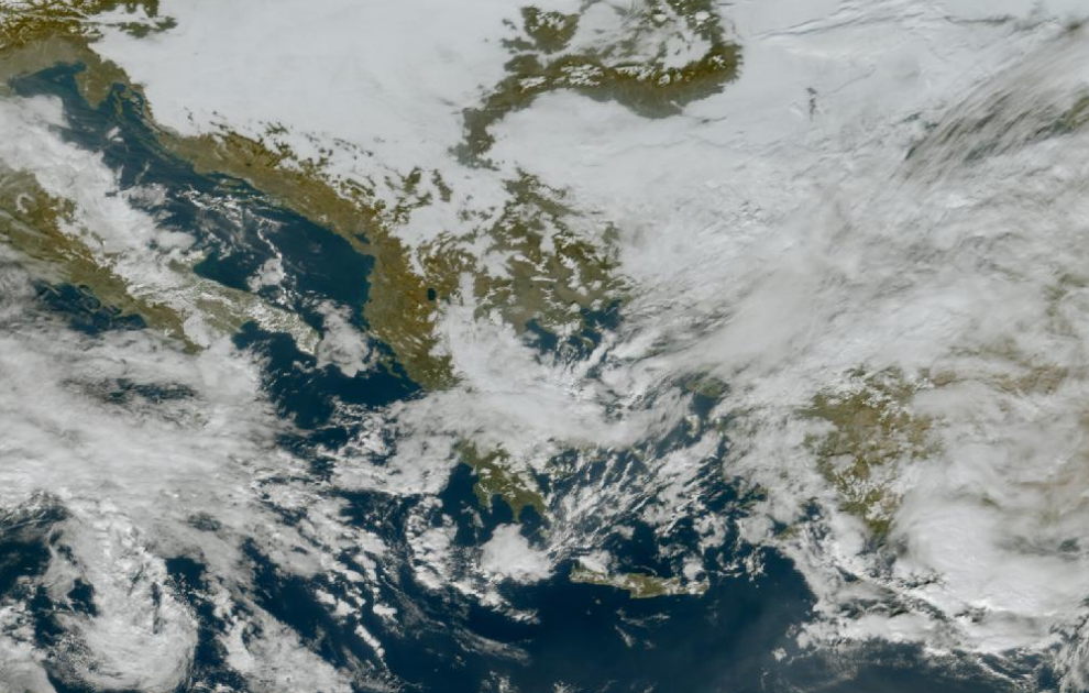 Τελευταία δορυφορική εικόνα νεφοκάλυψης