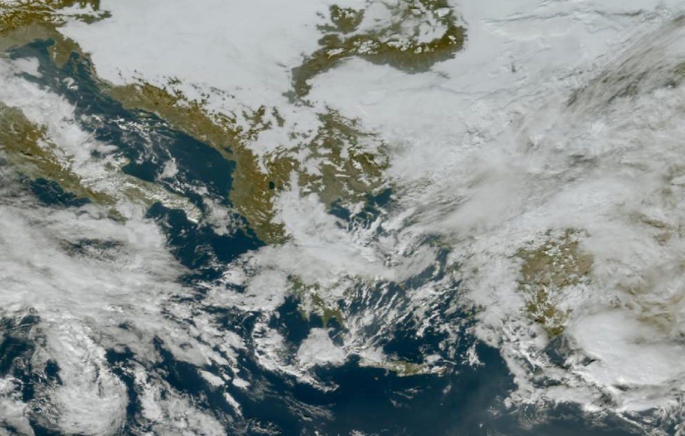 Τελευταία δορυφορική εικόνα νεφοκάλυψης