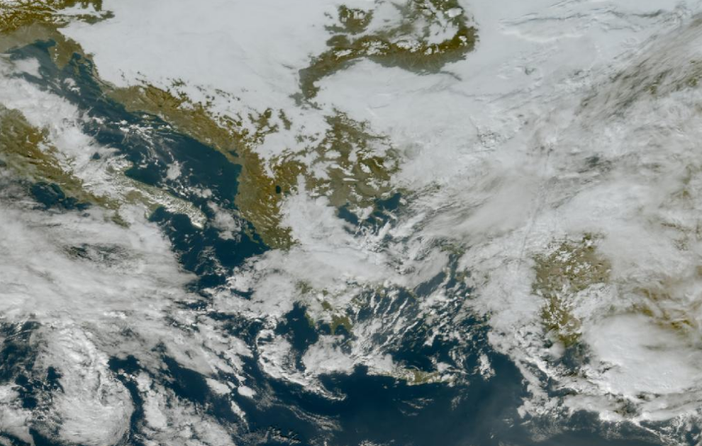 Τελευταία δορυφορική εικόνα νεφοκάλυψης