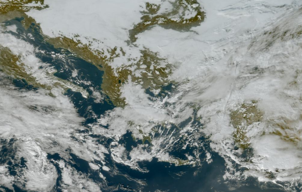 Τελευταία δορυφορική εικόνα νεφοκάλυψης