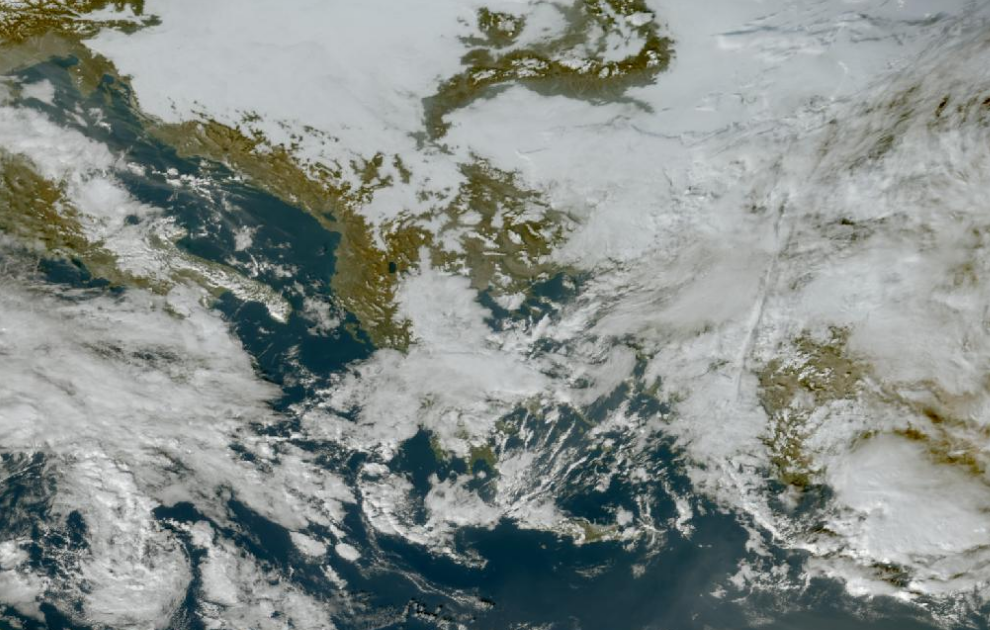 Τελευταία δορυφορική εικόνα νεφοκάλυψης