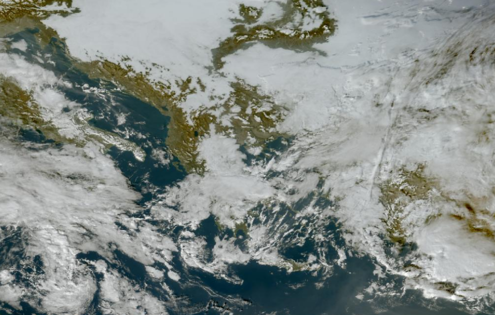 Τελευταία δορυφορική εικόνα νεφοκάλυψης